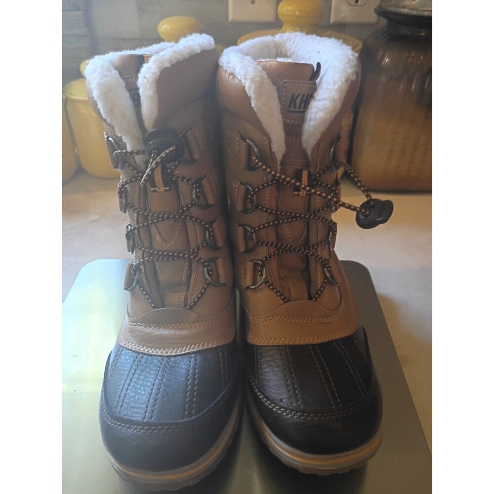 Khombu David Men's Winter Boots Size 6M Brown Faux Fur Lined NWT